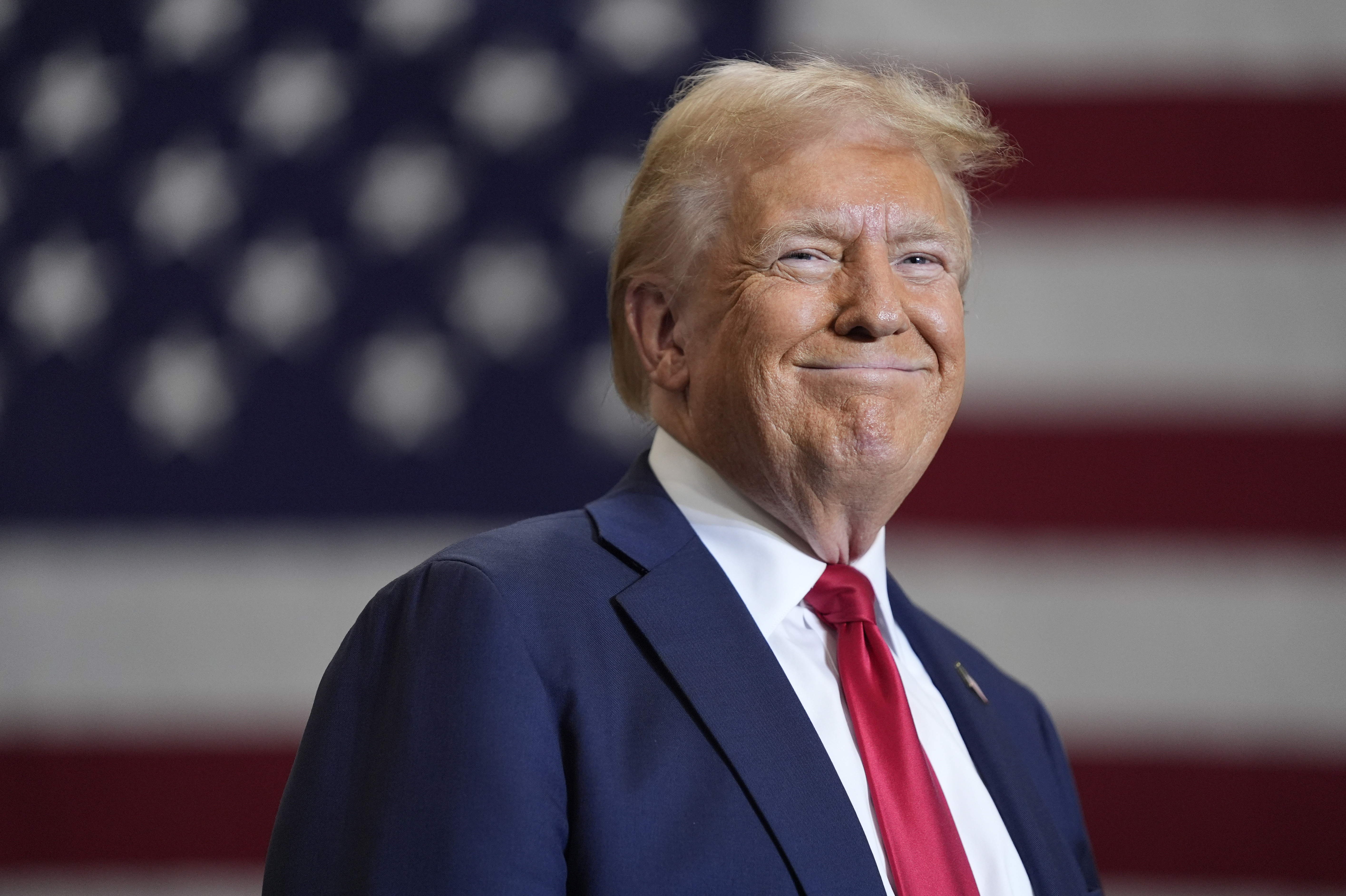 Then-Republican presidential nominee former President Donald Trump speaks during a campaign event, Wednesday, Sept. 25, 2024, in Mint Hill, N.C