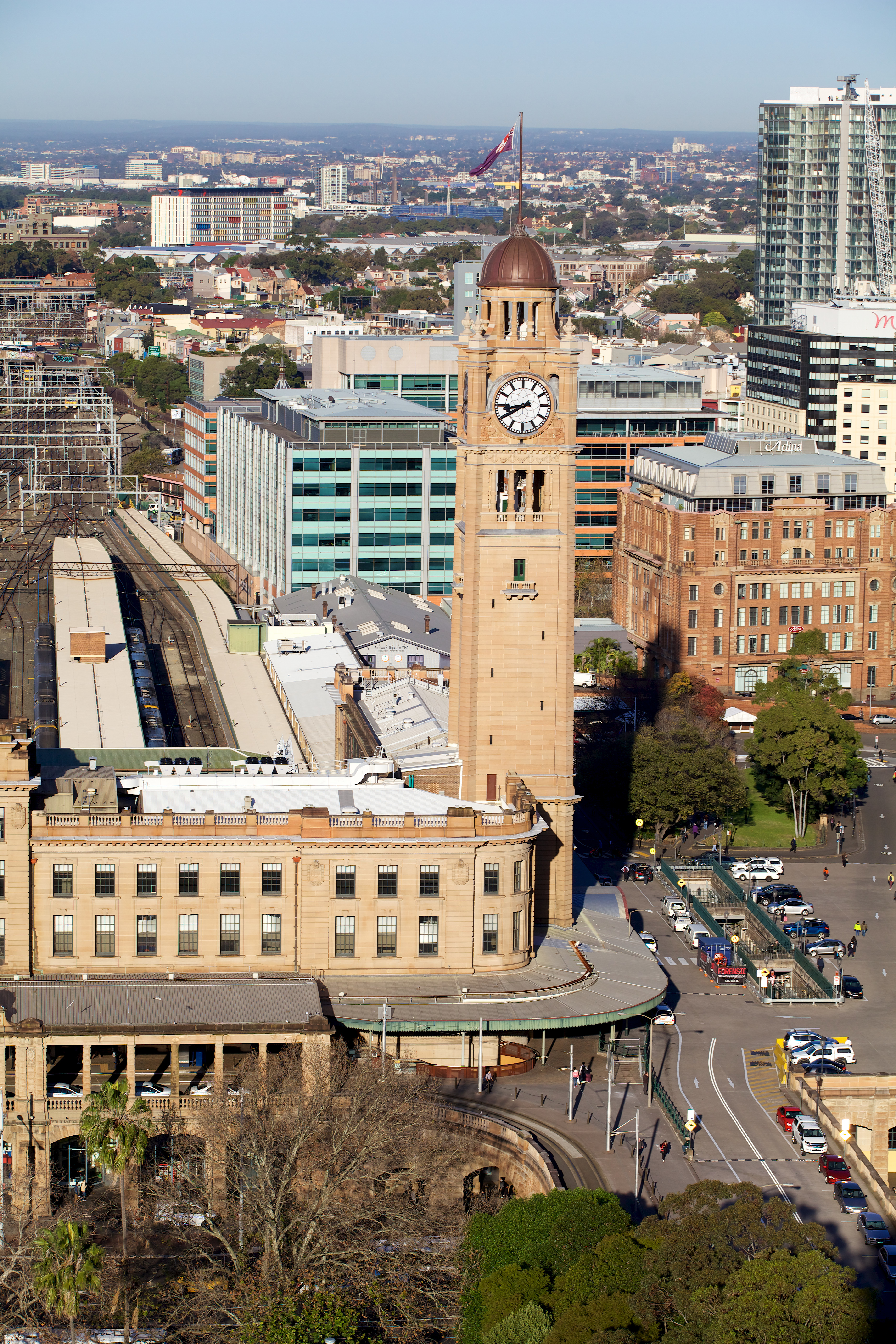 View of Sydney Central Station from 323 Castlereagh Street