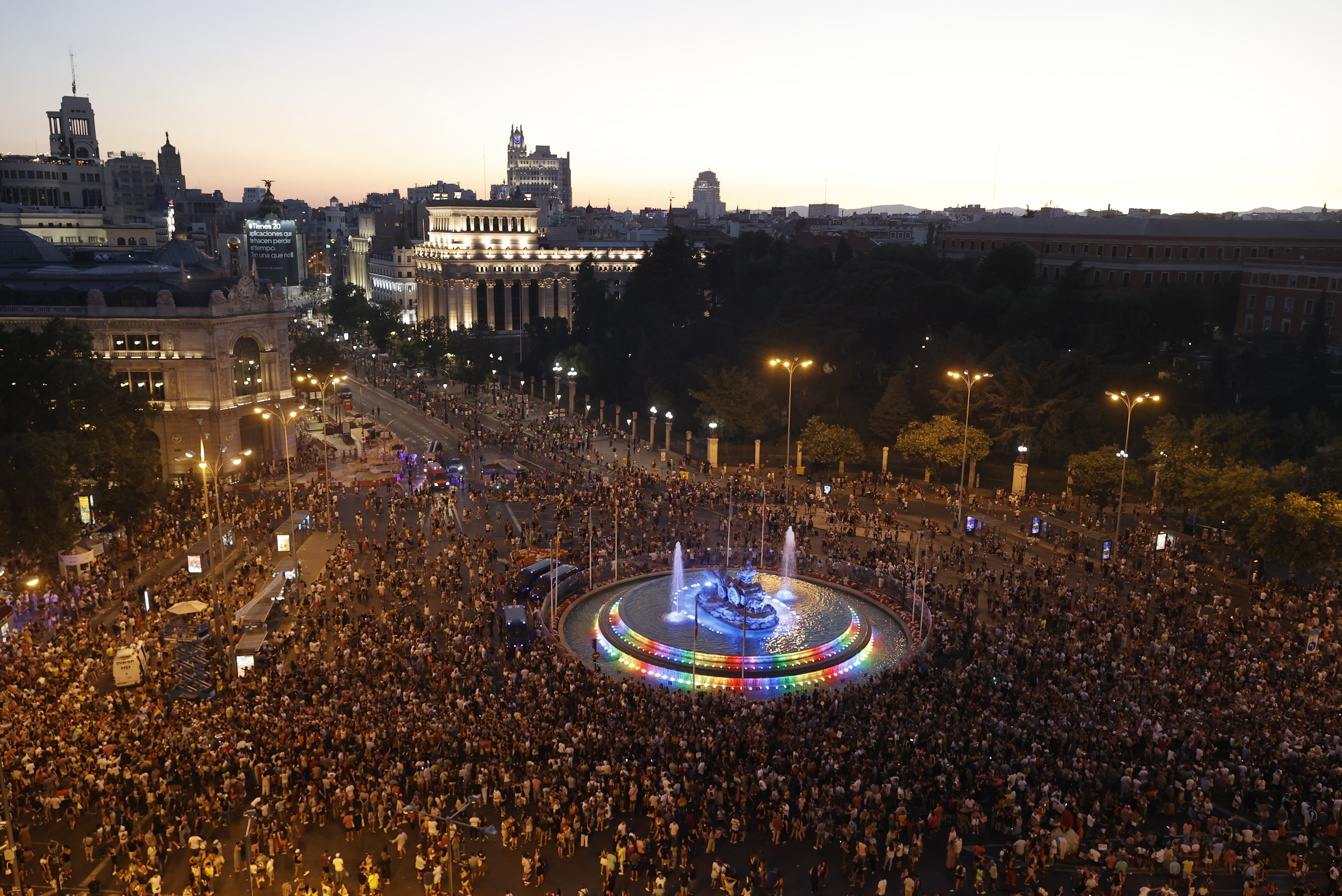 General view of the Madrid Pride Parade 2022, in Madrid, Spain, 09 July 2022.