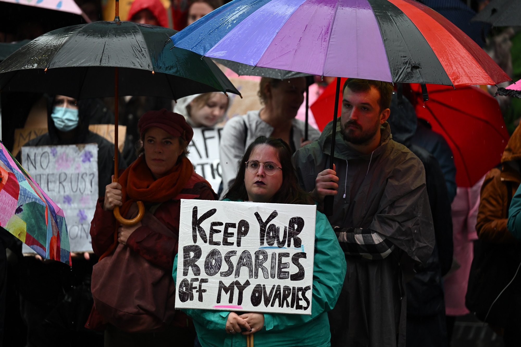 Thousands of protesters rally in support of abortion rights at Sydney Town Hall.