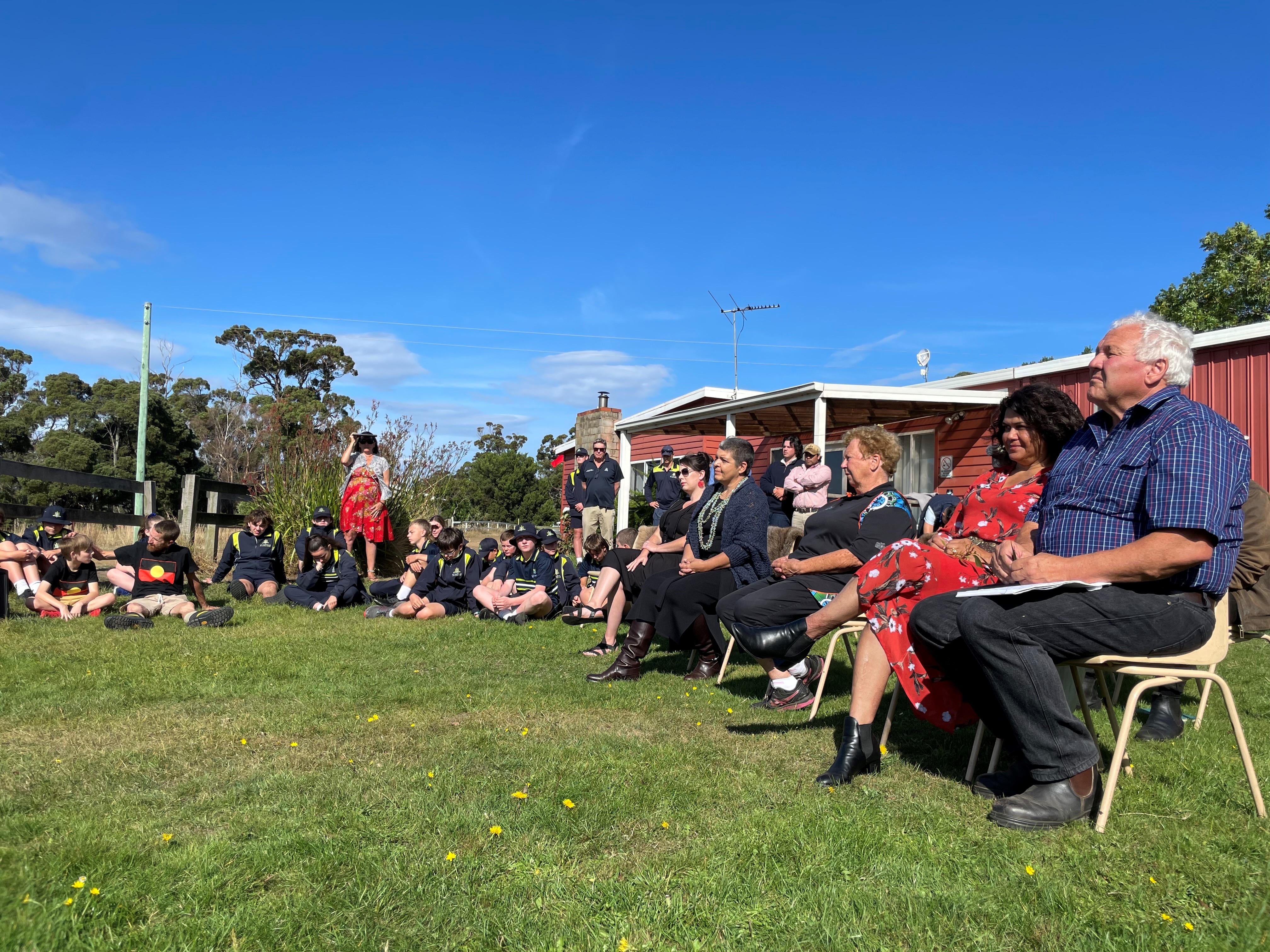 Children from St Aloysius Catholic College attended today’s historic event.