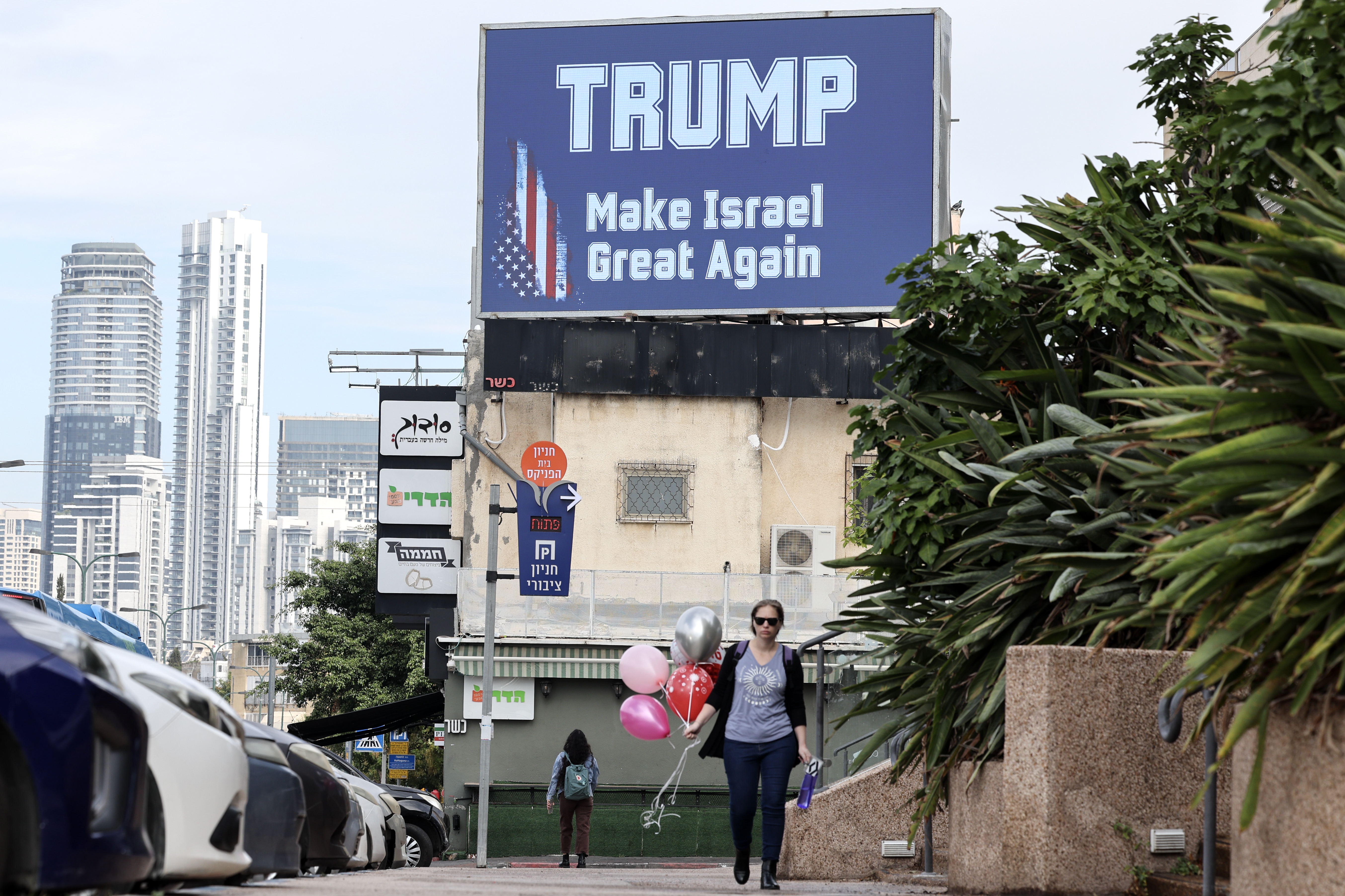 Trump billboard one day ahead US election in Tel Aviv