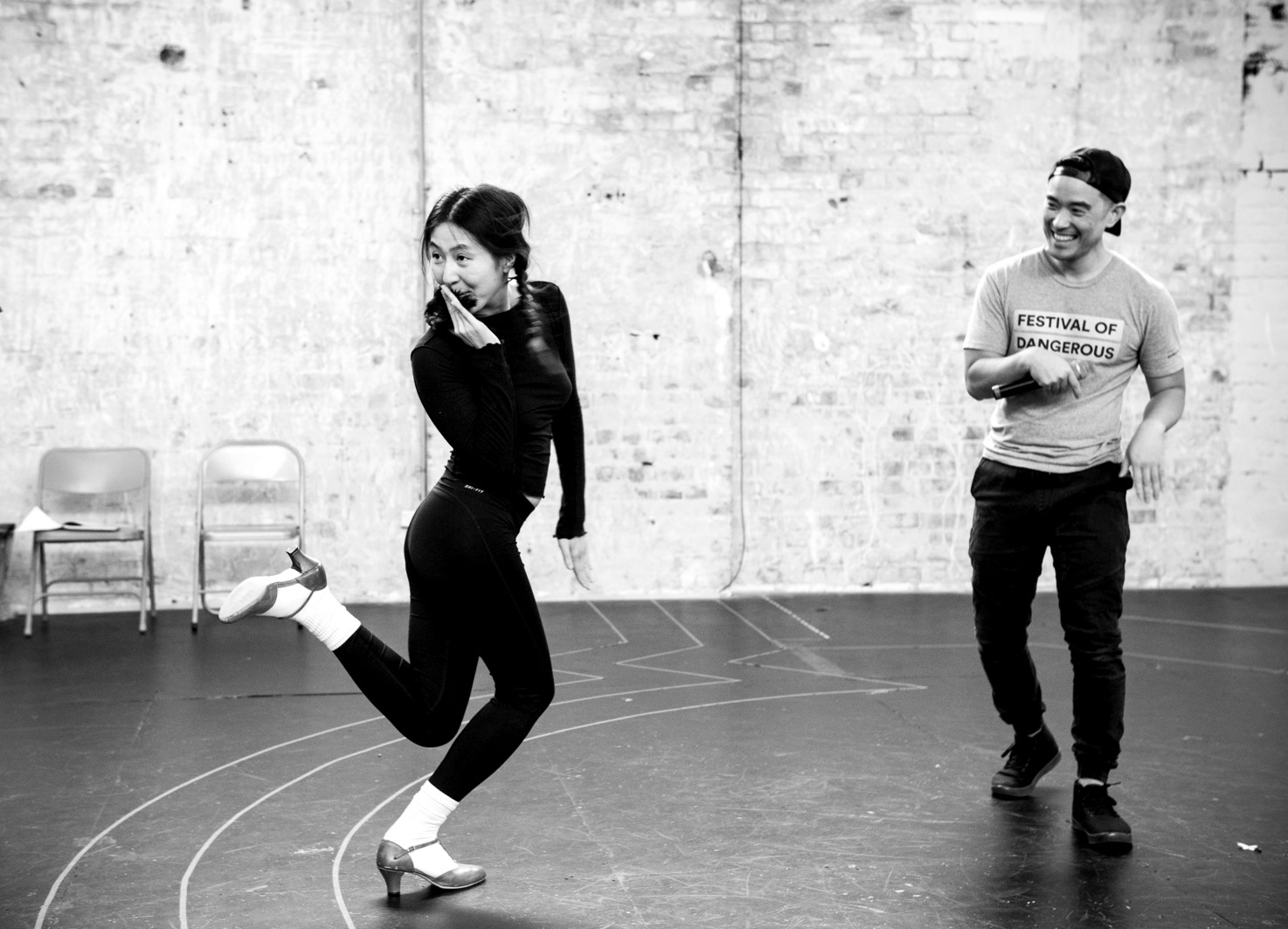 Mabel Li and Kaeng Chan during a Miss Peony Rehearsal at Belvoir.