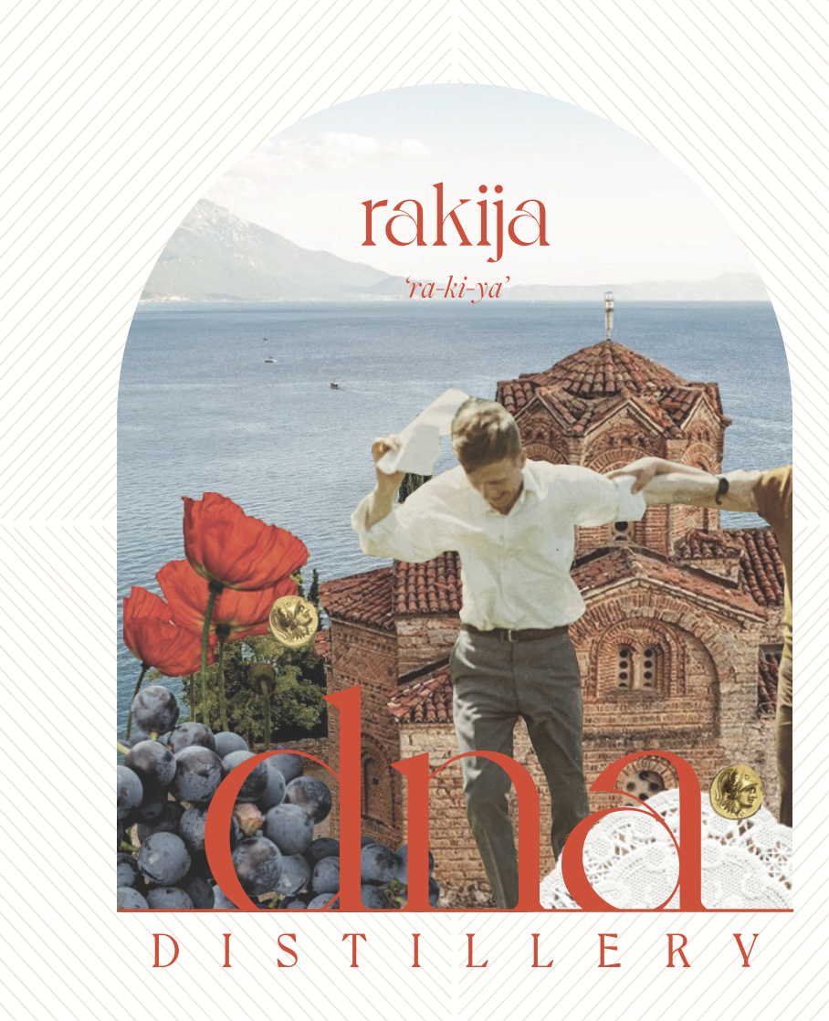 A photo of Monique Sutevsko and James Projcevski's grandfather doing a traditional dance features on all DNA Distillery bottle labels.