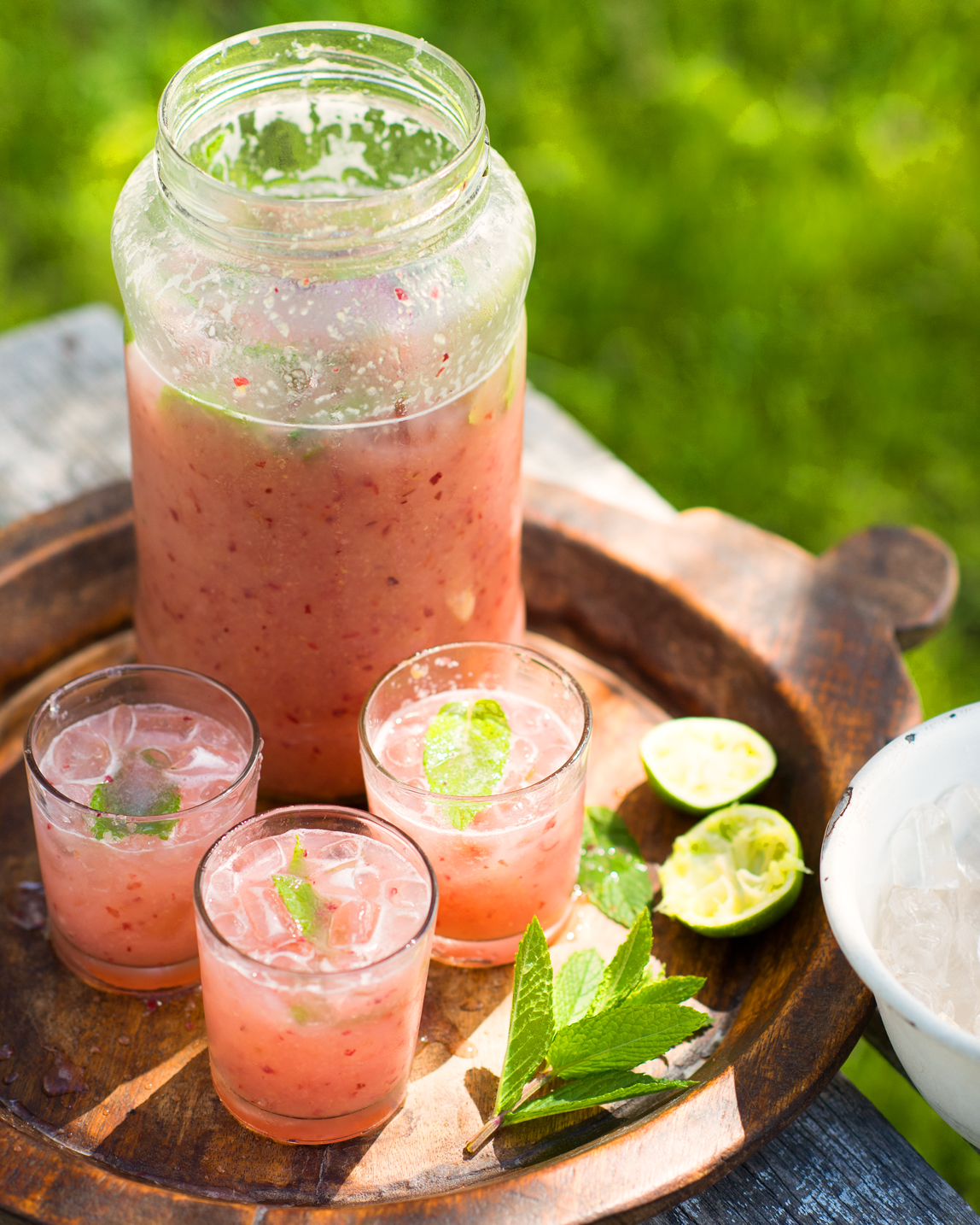 White peach agua fresca