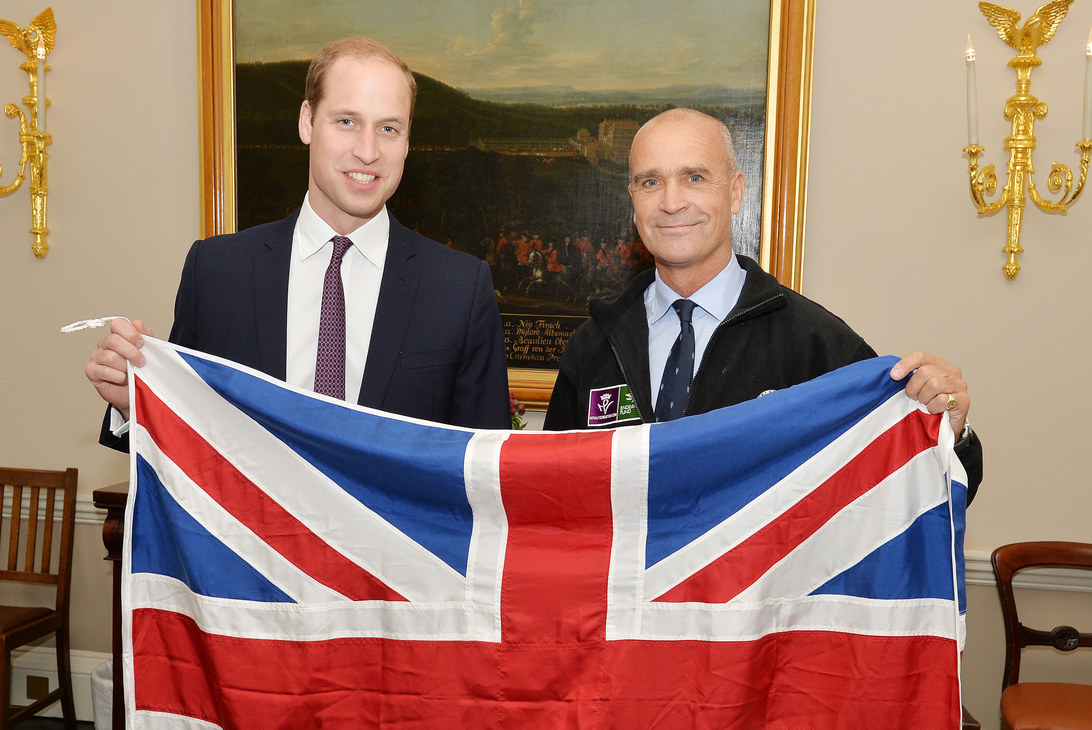 Duke of Cambridge (left) with former Army officer Henry Worsley, 55, from Fulham, London