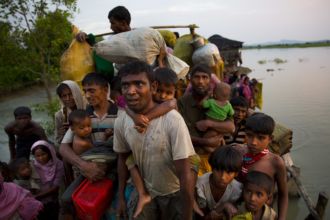 Hundreds of thousands of Rohingya Muslims have fled violence.