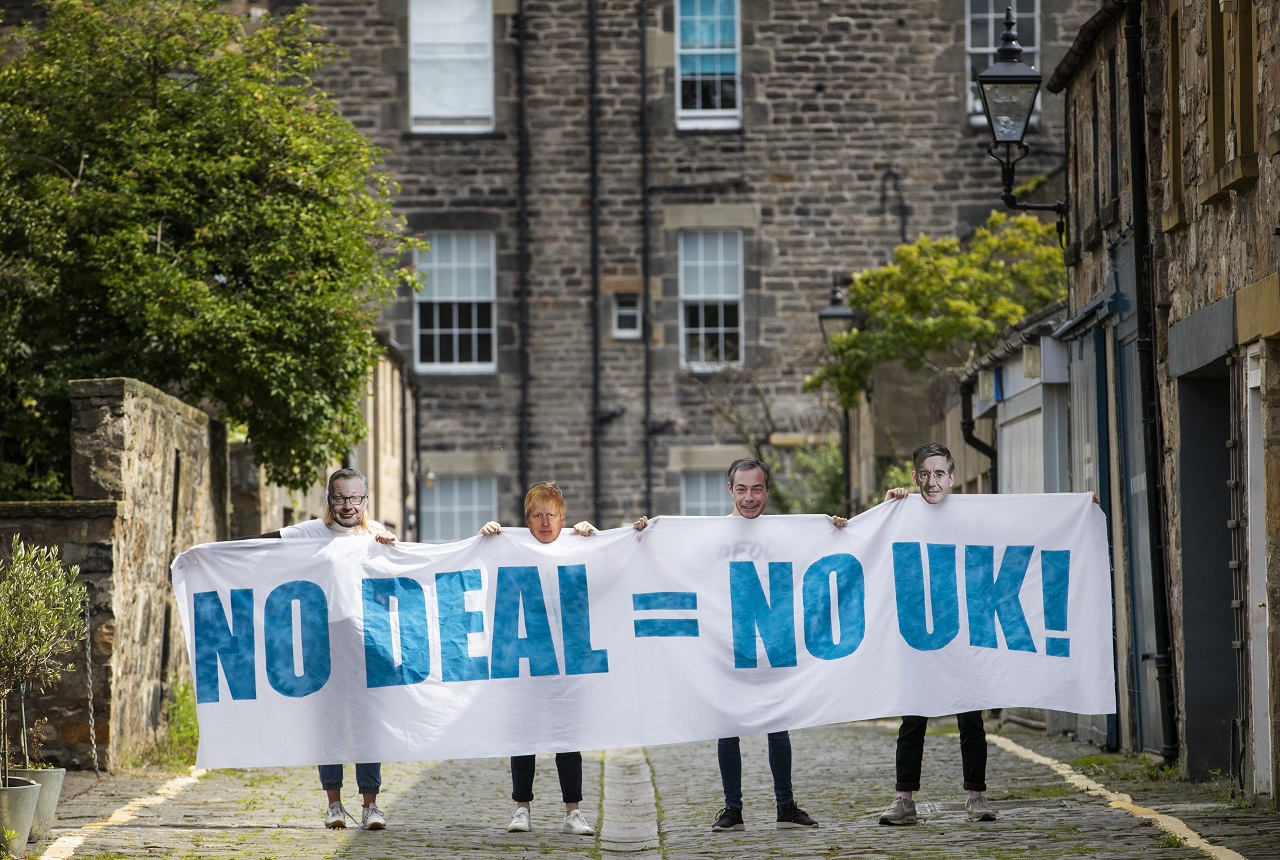 Young activists from Our Future, Our Choice holding a protest.