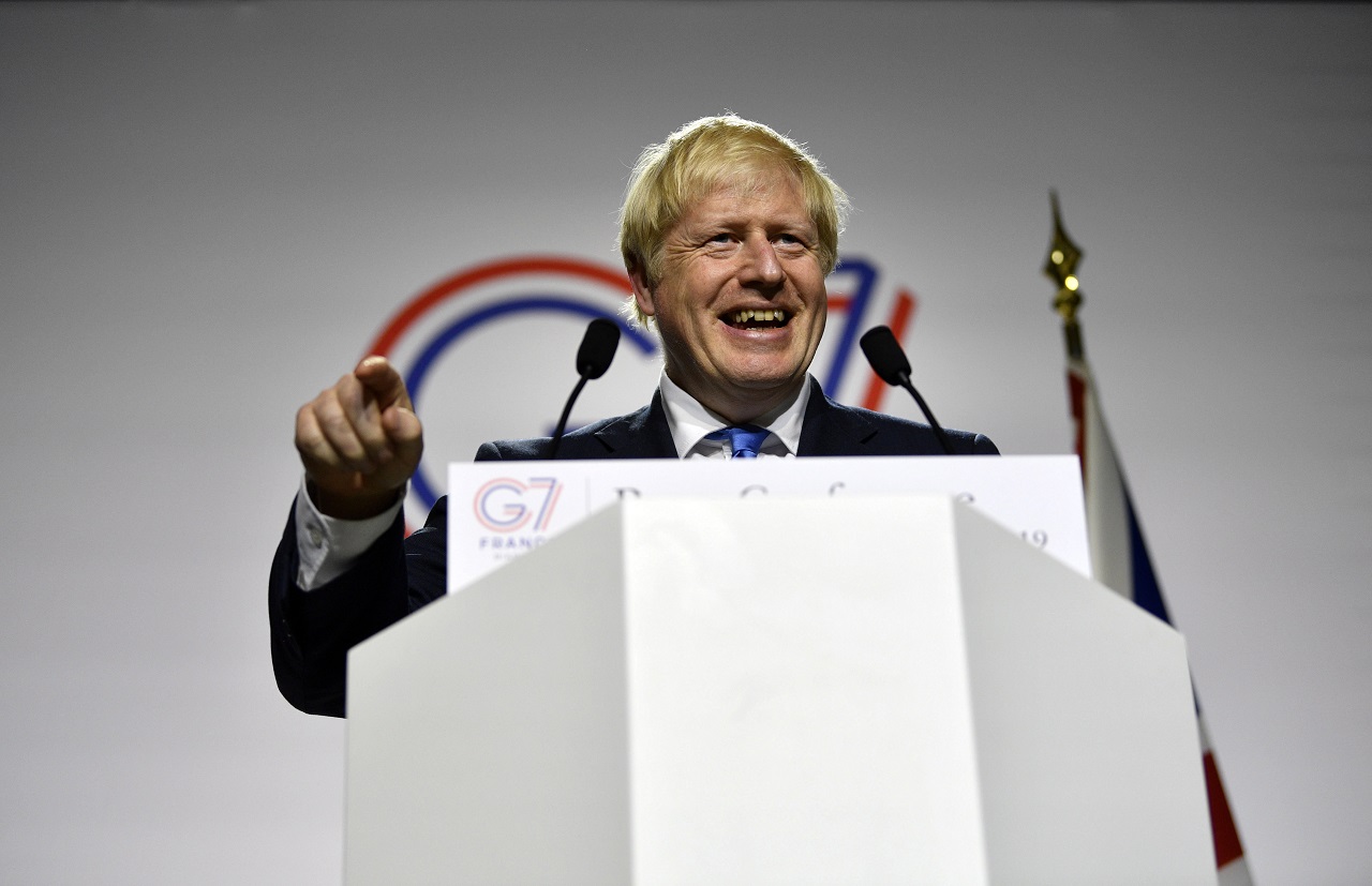Boris Johnson at the G7 summit.