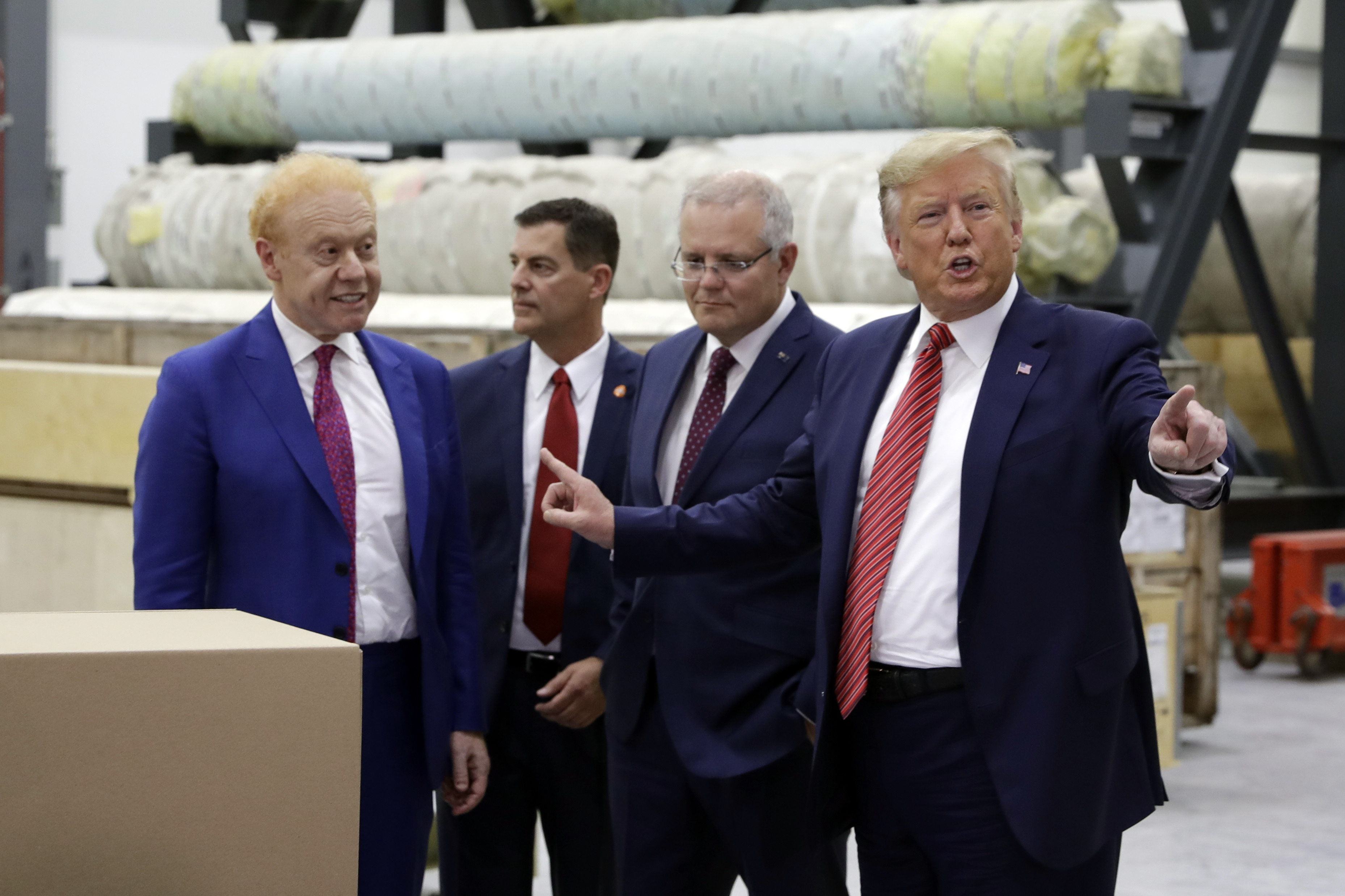 President Donald Trump Prime Minister Scott Morrison and billionaire businessman Anthony Pratt.