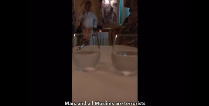 The scene of a restaurant in Paris where a 'racist' incident took place.