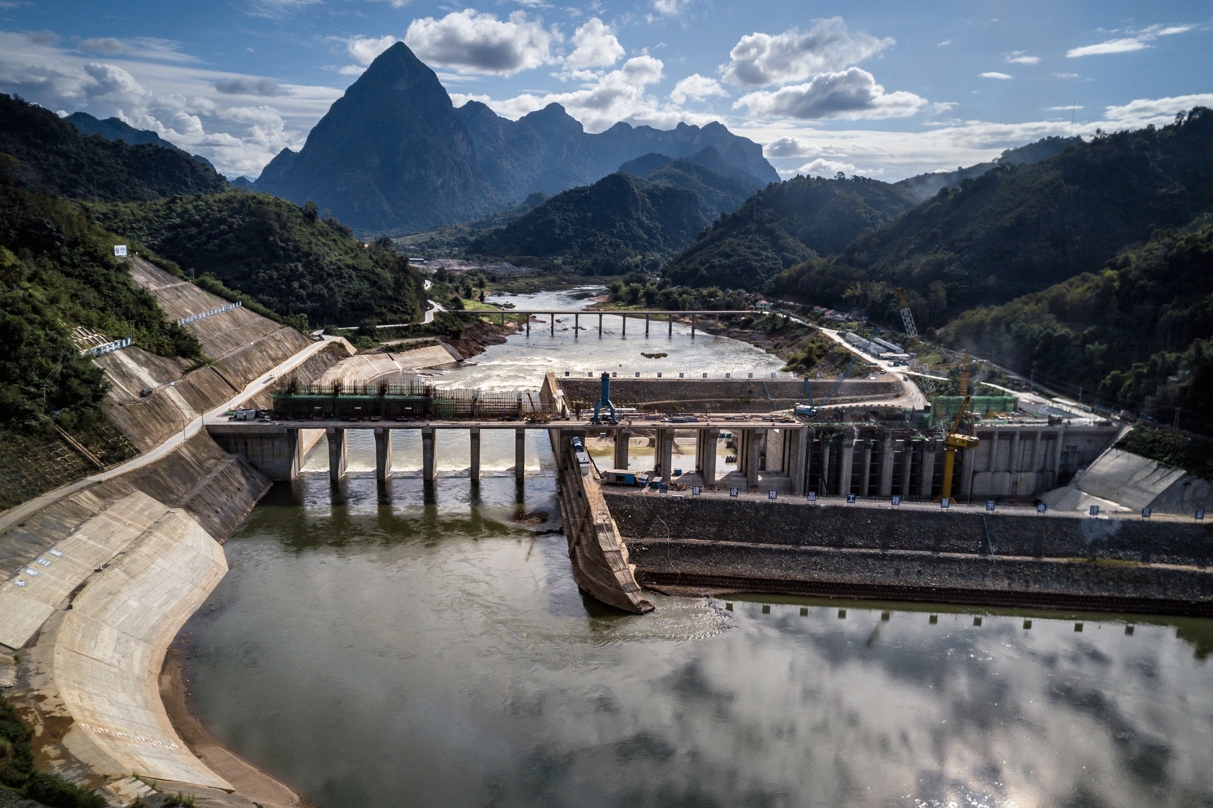 The Nam Ou 1 Dam on the Mekong River in Luang Prabang Province, in northern Laos.