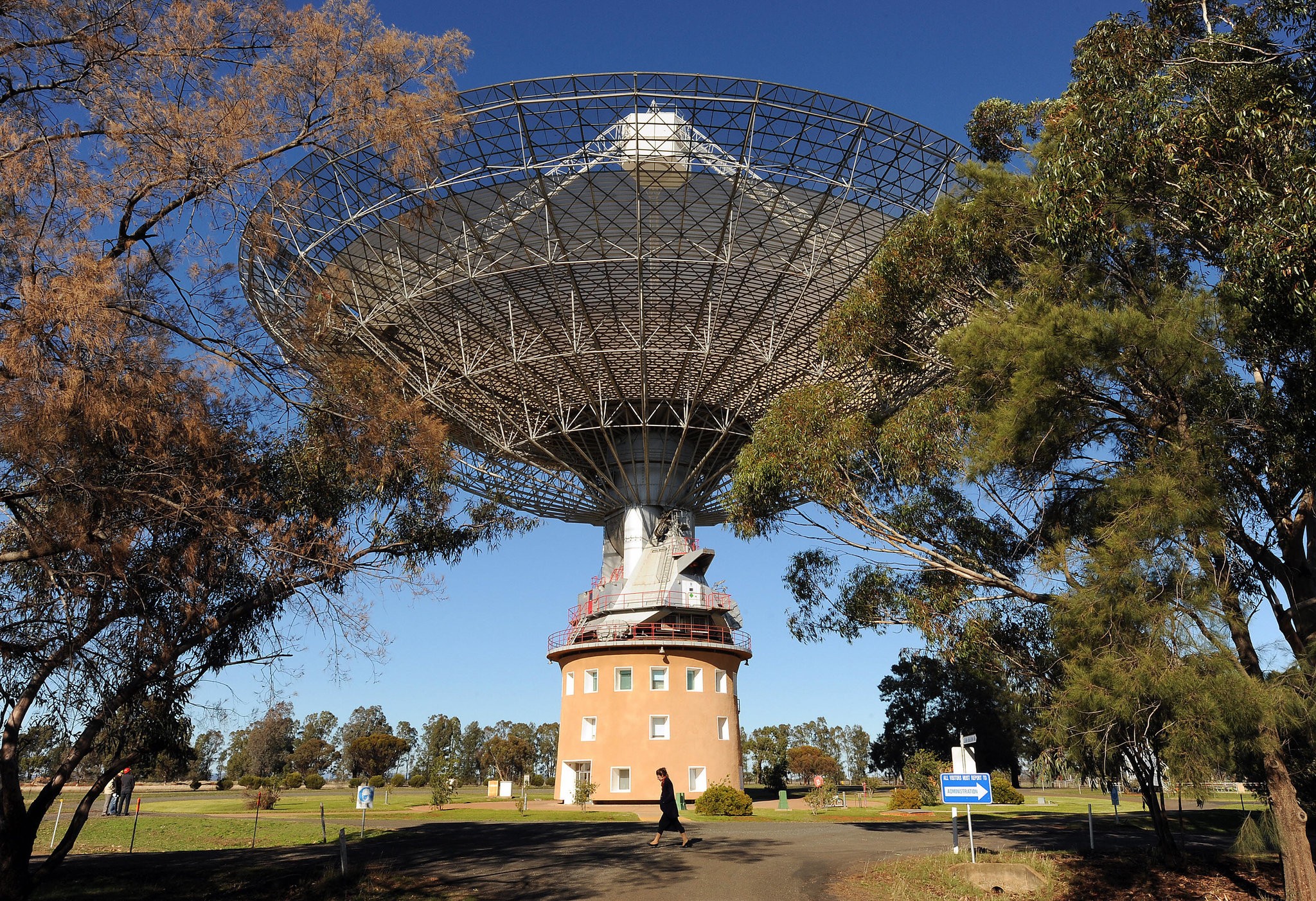 A radio telescope in Parkes, Australia, that was involved in the Apollo 11 mission.