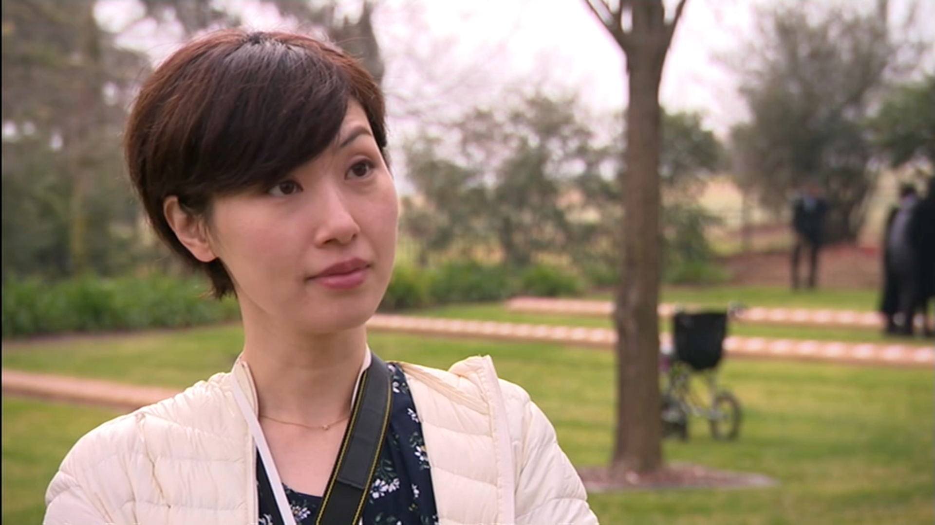 Kaori Irobe traveled to Cowra to view her grandfather's grave.