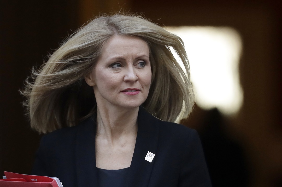 Britain's Secretary of State for Work and Pensions Esther McVey has quit May's Cabinet. 