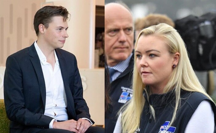 Labor's Melbourne candidate Luke Creasey and Liberal's Tasmania candidate Jessica Whelan.