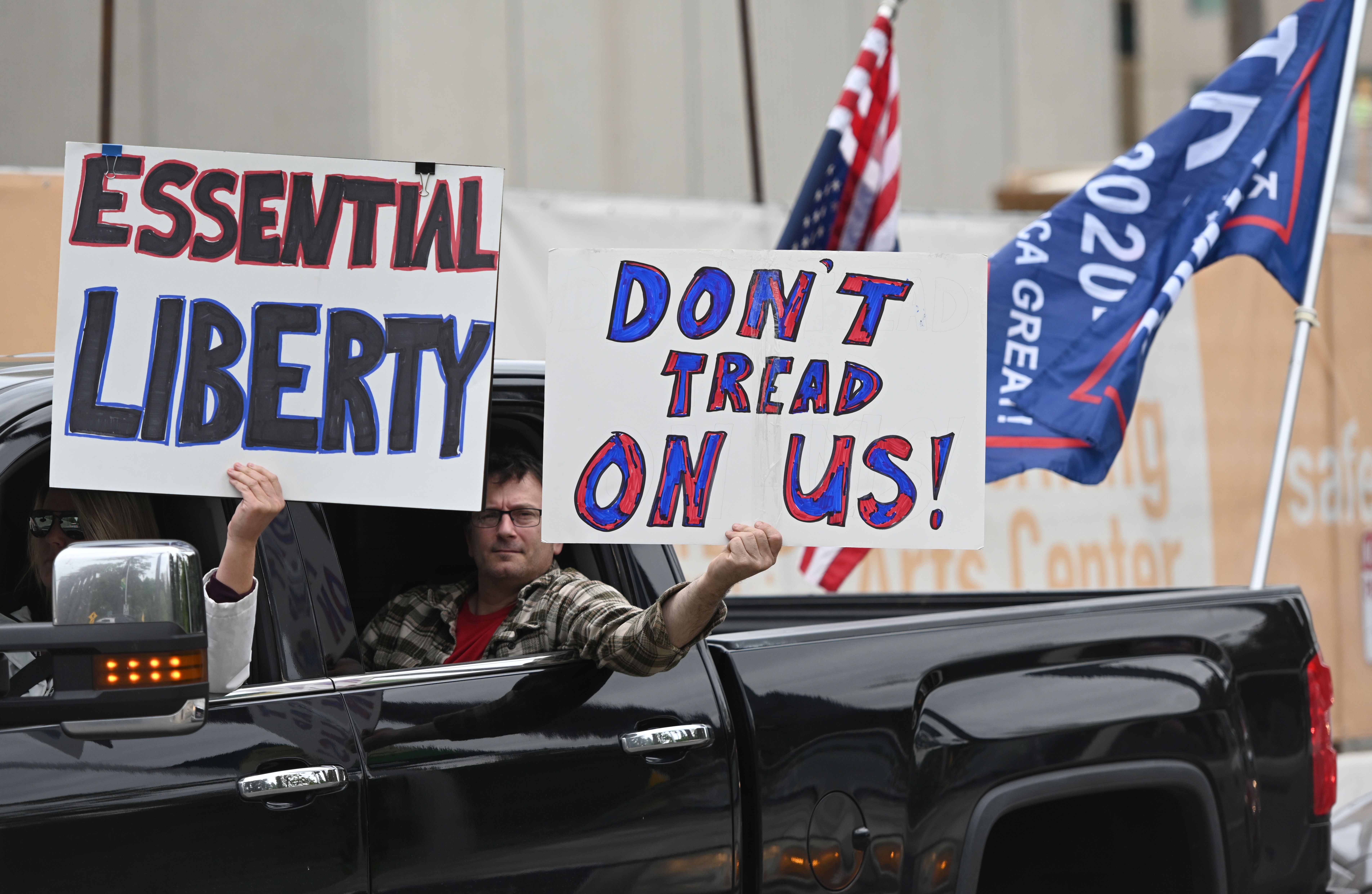 Protesters in California