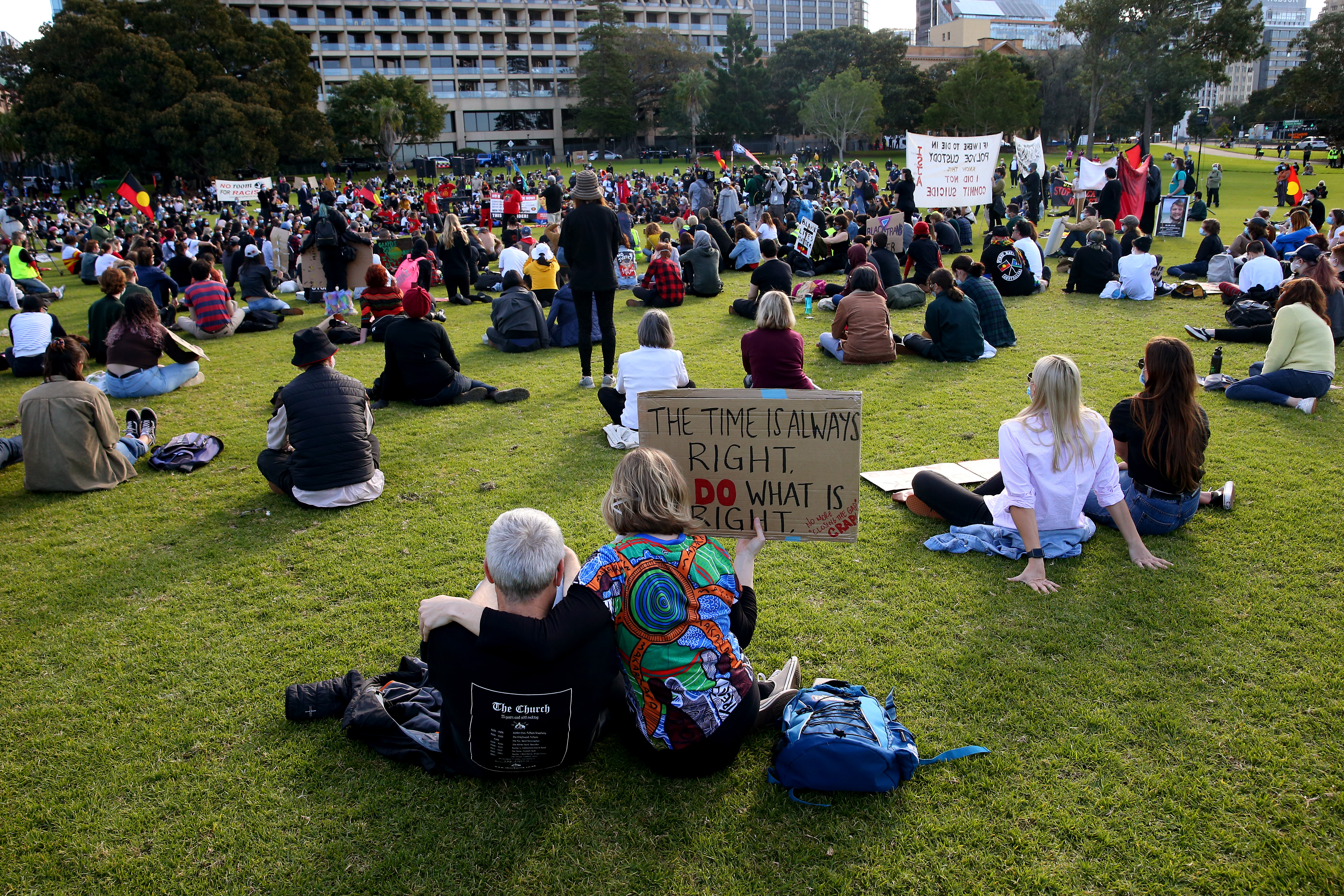 A Black Lives Matter rally in Sydney in July