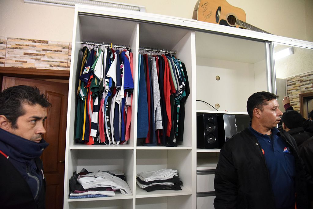 Inside Brazilian drug trafficker Jarvis Chimenes Pavao's cell at Tacumbu prison in Asuncion, Paraguay.