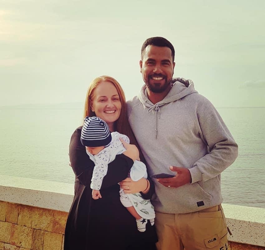 Amy Alhashimi pictured with her family.