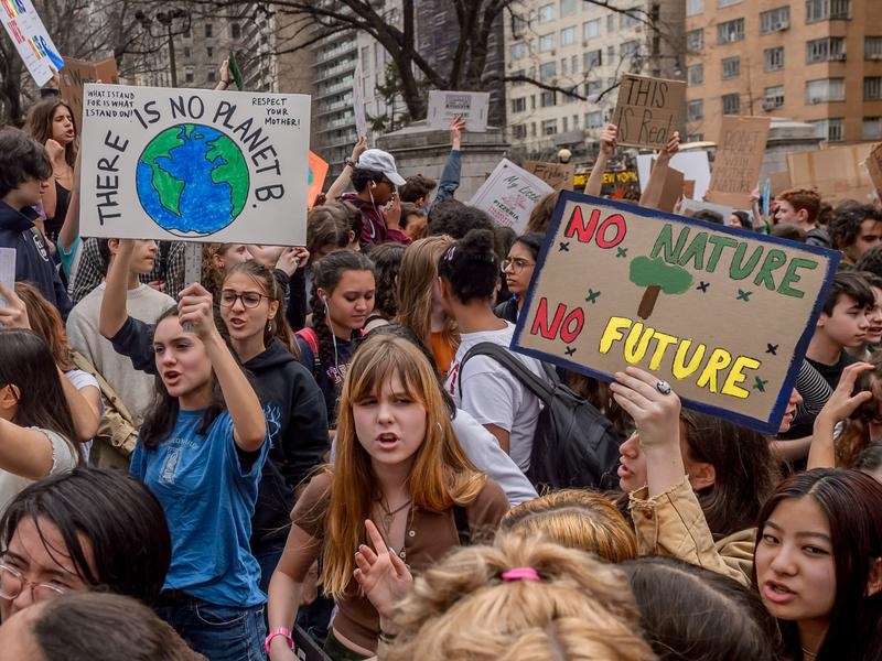 School students around the world have protested against government inaction on climate change. 