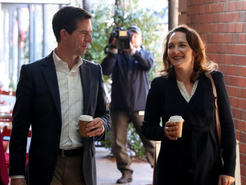 Simon Birmingham, campaigning with Georgina Downer, says he did nothing wrong with a grant handover.