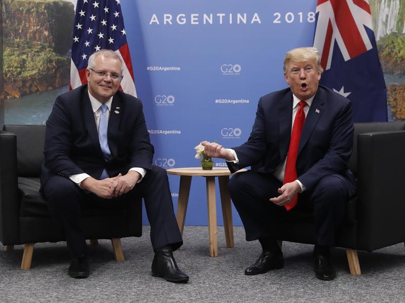 Scott Morrison says he will continue to back Donald Trump in his efforts to tackle North Korea. 