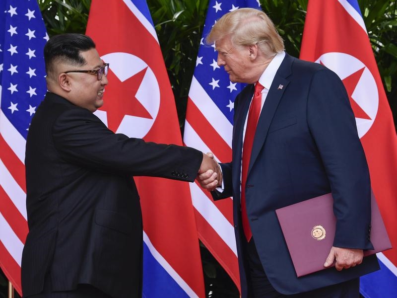 Kim Jong-un and Donald Trump.