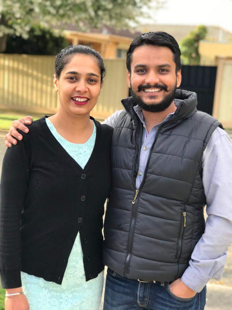 Ajit Singh Kang pictured with his wife. 