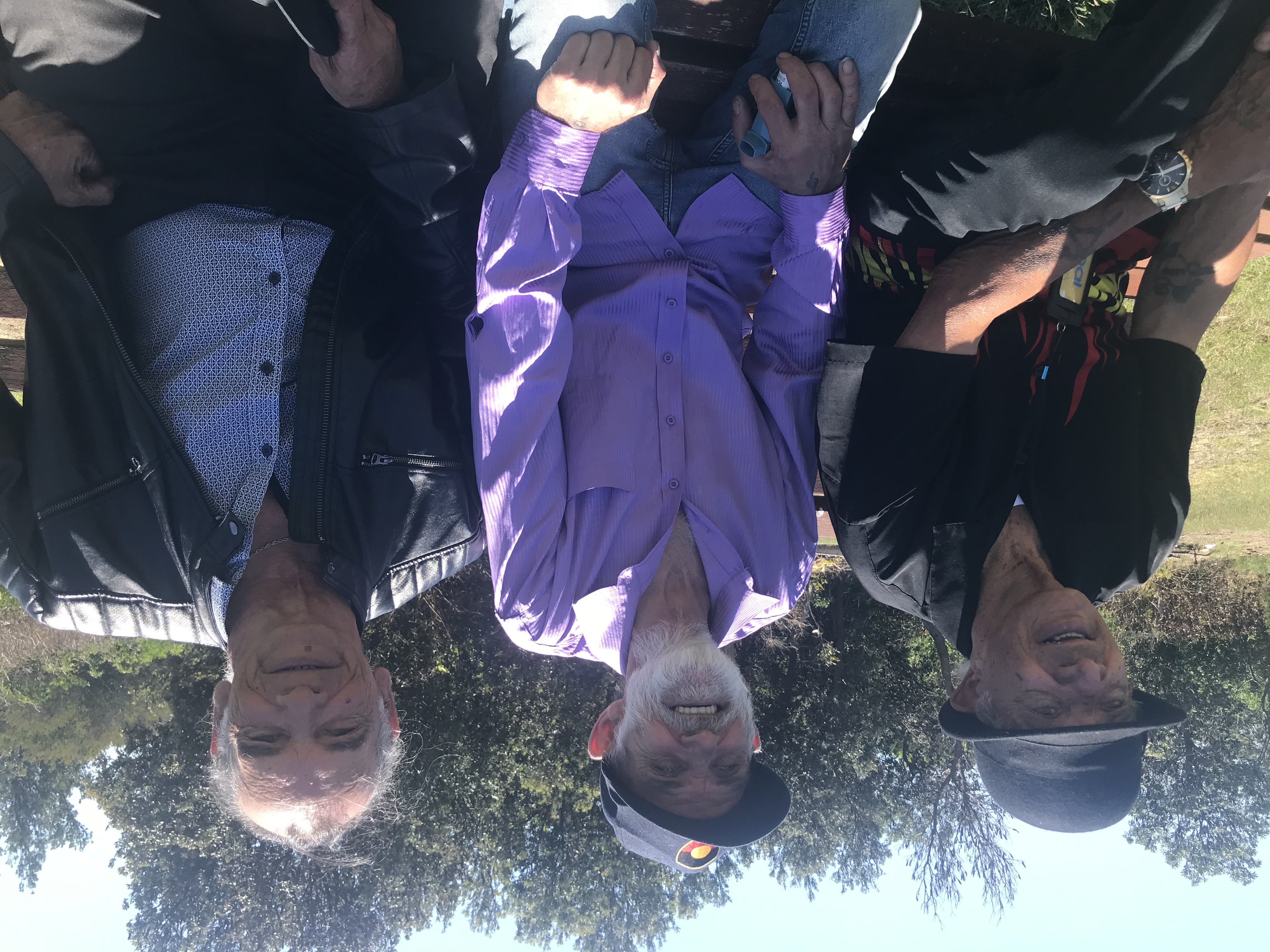 Uncles Vic Simms, Richard Green and Colin Isaacs, who are the chroniclers of Pemulwuy's story.