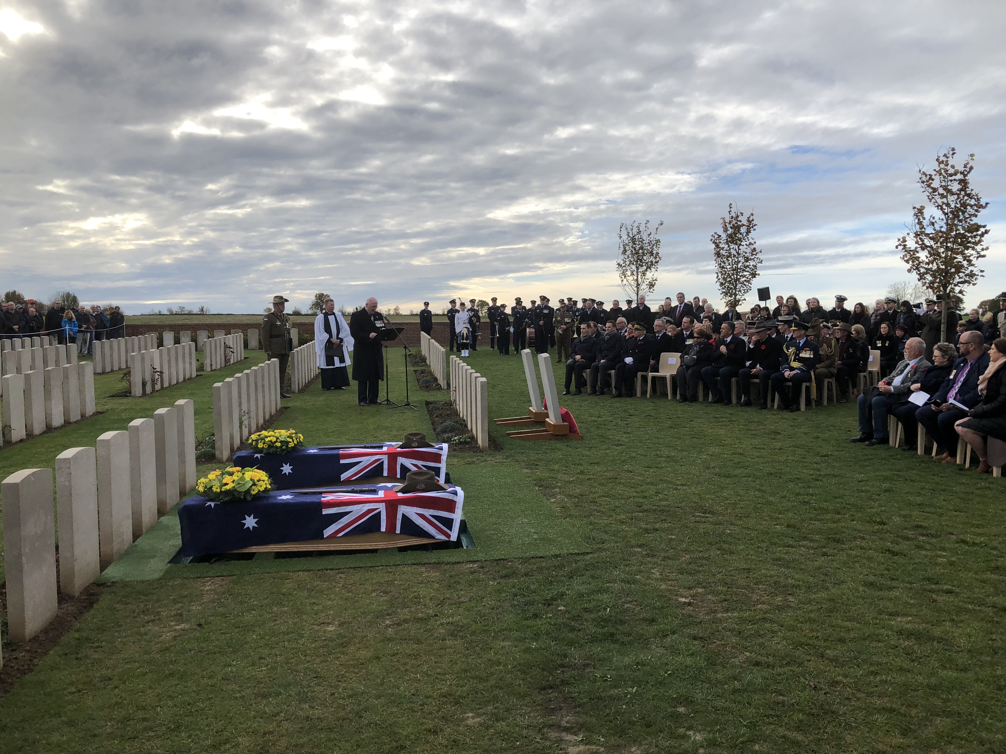 Australian WWI diggers Lance Corporal James Leonard Rolls and Private Hedley Roy Macbeth.
