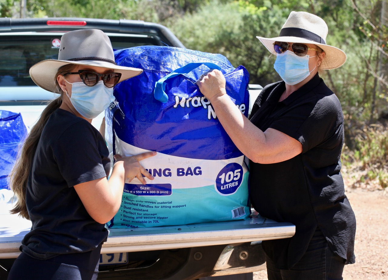 Volunteers from the Country Women’s Association carried emergency donations in on foot on Thursday.