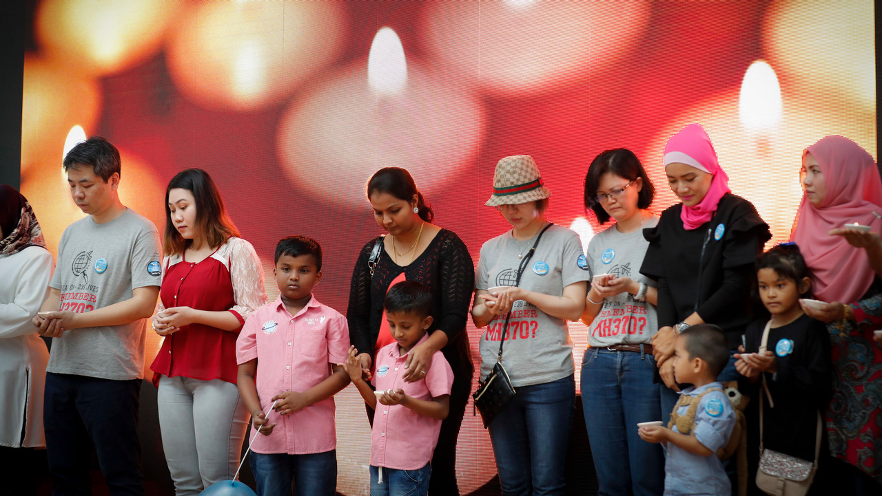 Relative of passengers on board the missing Malaysia Airlines Flight 370 in Kuala Lumpur, Malaysia, 3 March 2018.   