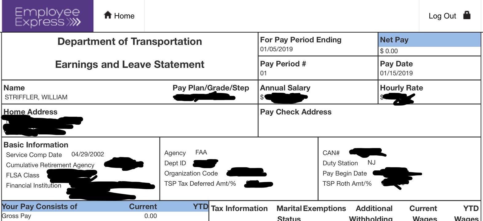Pay slip