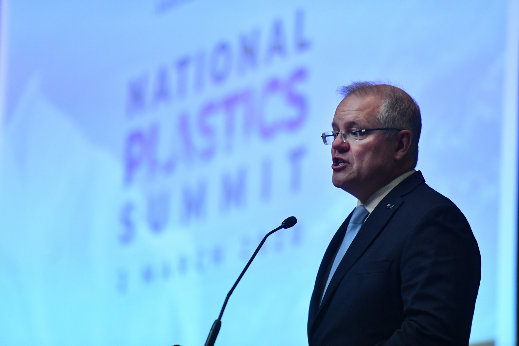 Prime Minister Scott Morrison at the National Plastics Summit at Parliament House