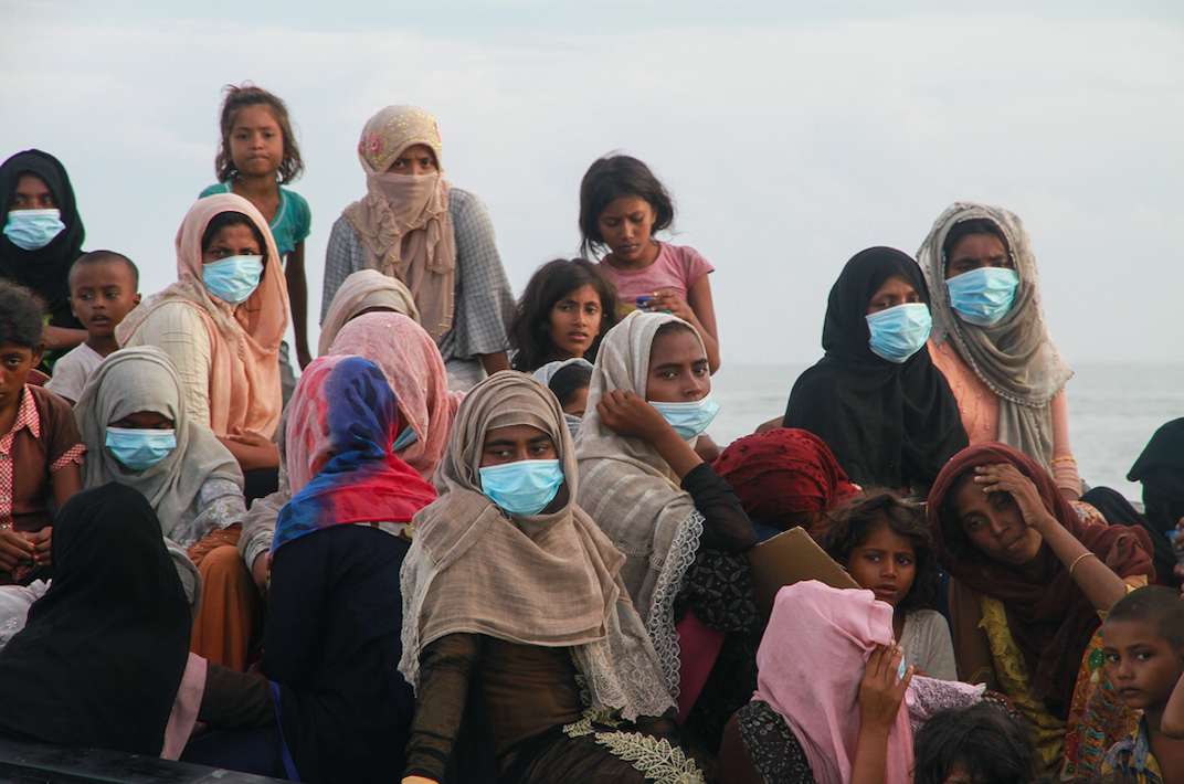 Rohingya refugees in Aceh this week.