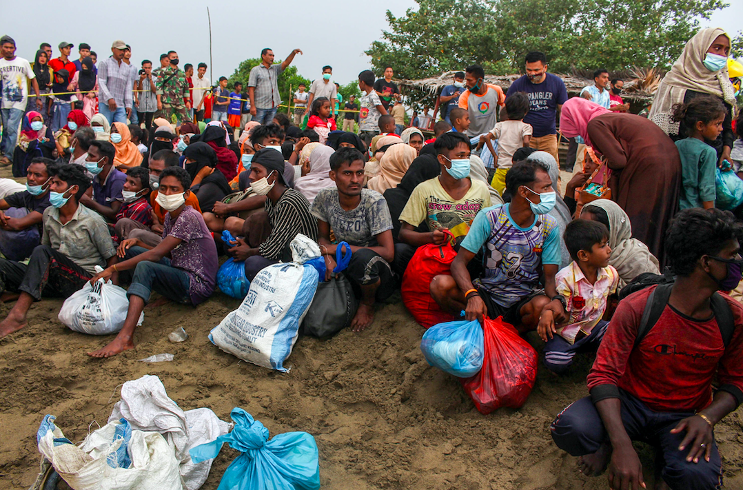 Rescued Rohingya in Indonesia this week.