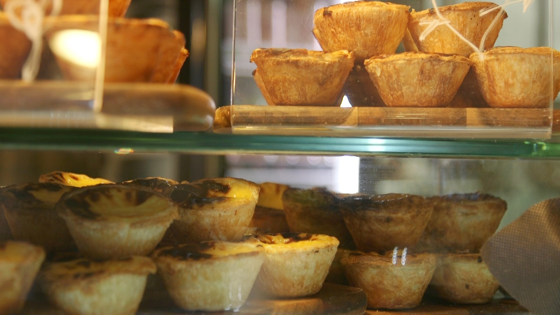 Portuguese tarts at The Portuguese Bakery