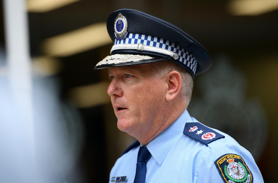 NSW Police Commissioner Mick Fuller addresses media on COVID-19.