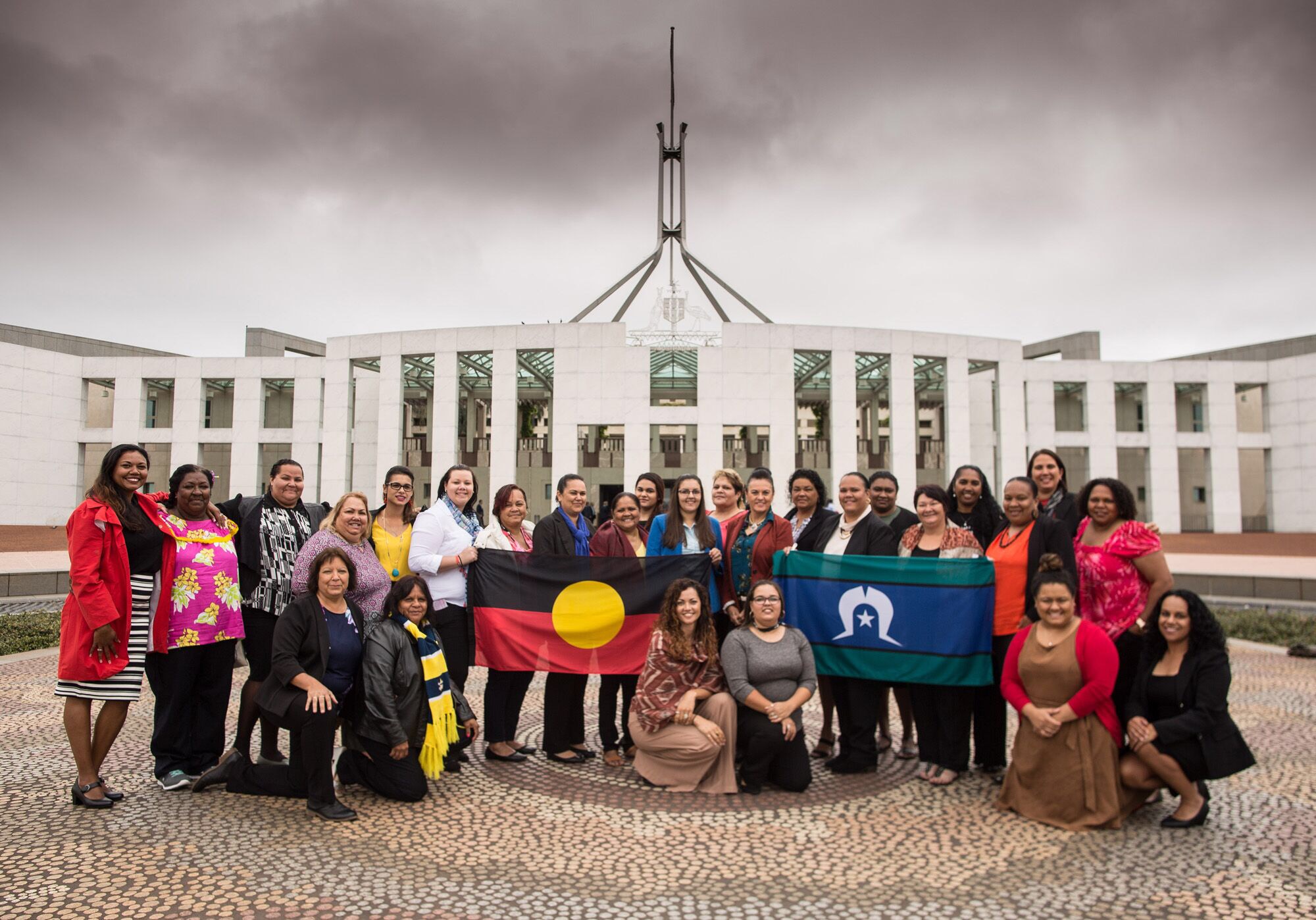 Carla McGrath with Indigenous women at Parliament House Canberra