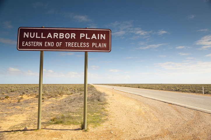 Nullarbor Plain sign South Australia