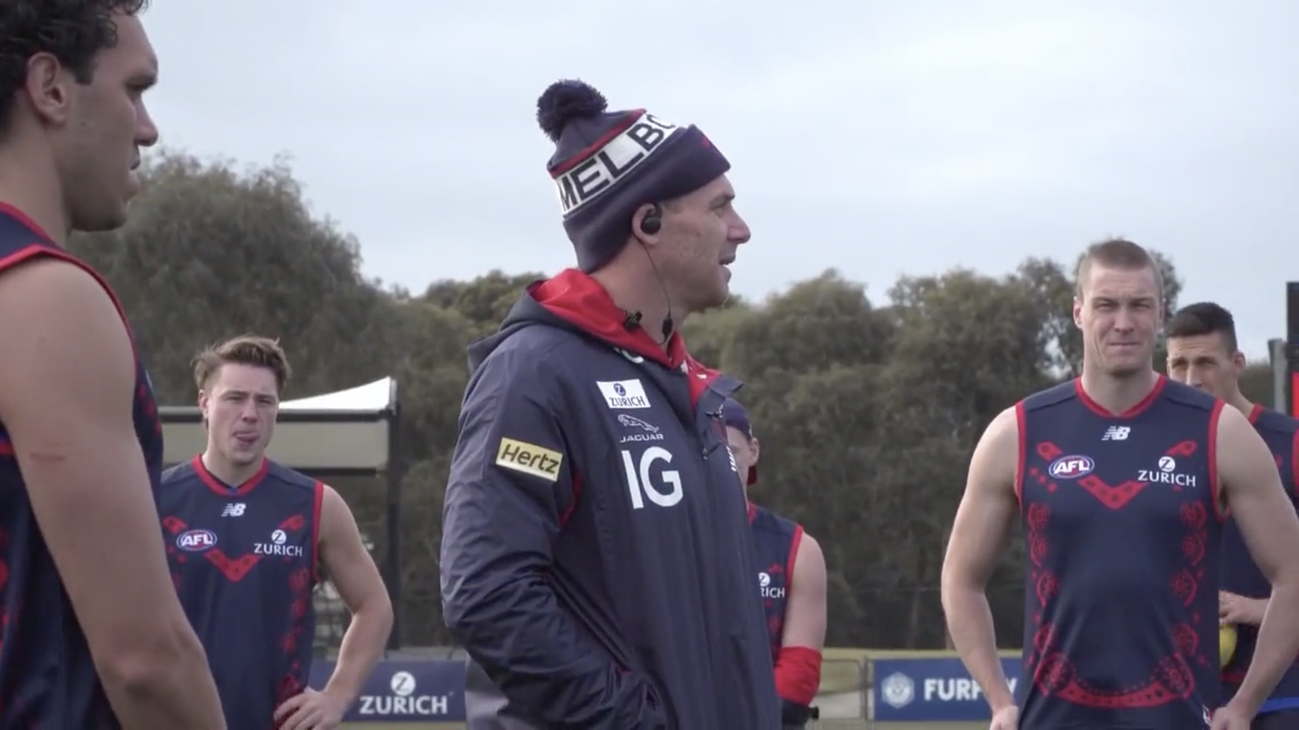 AFL Hall of Famer, and Melbourne Demon's Head Coach, Simon Goodwin delivers a message about the Black Lives Matter movement to his playing group. 