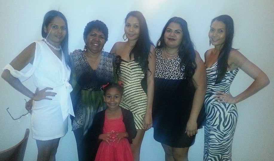 Florence Onus with her daughters