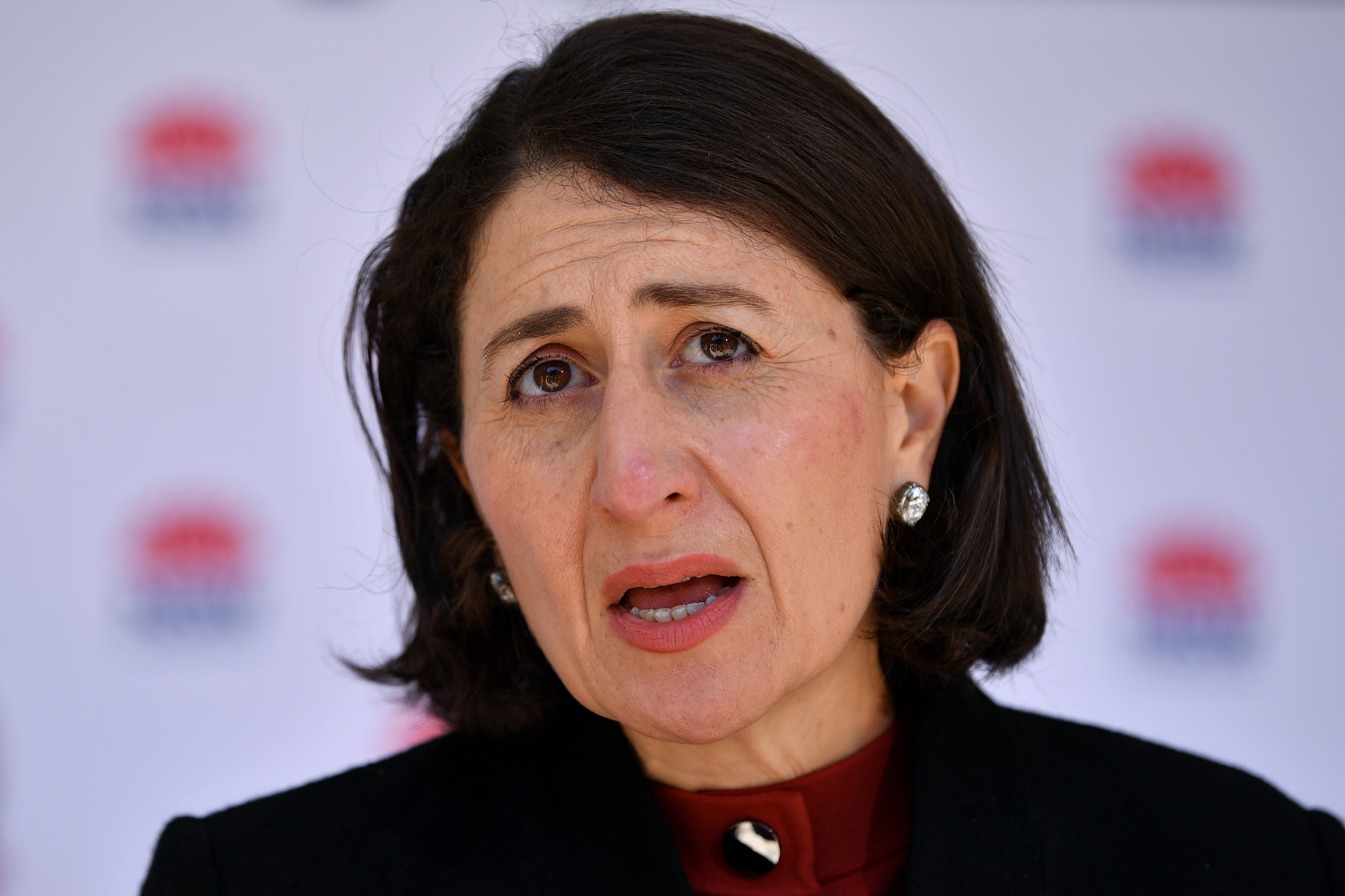 NSW Premier Gladys Berejiklian speaks to the media during a press conference in Sydney.