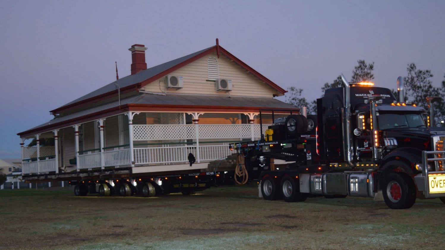 A house is being removed