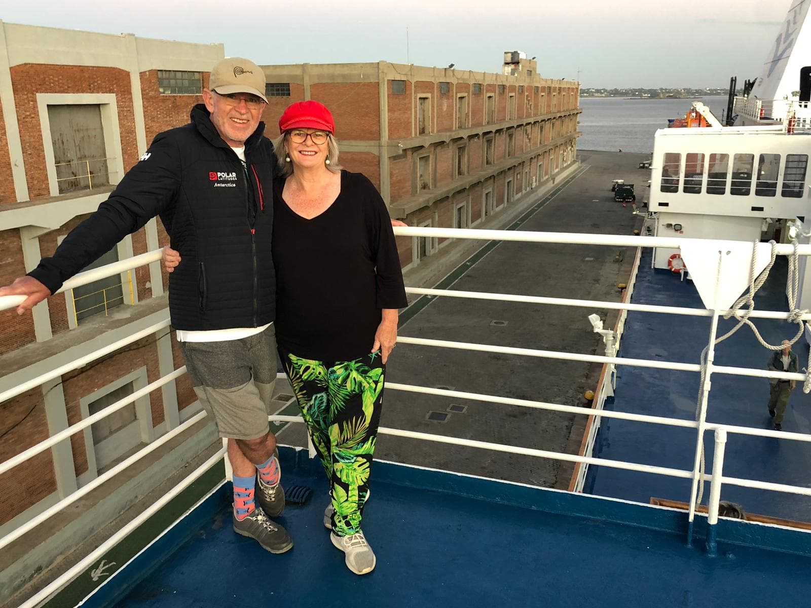 Joy O’Neill and her husband Tom in Montevideo.