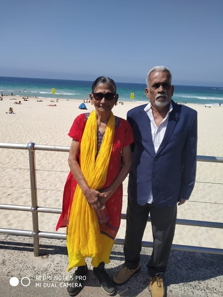 Vijayan and Mohana in Sydney.