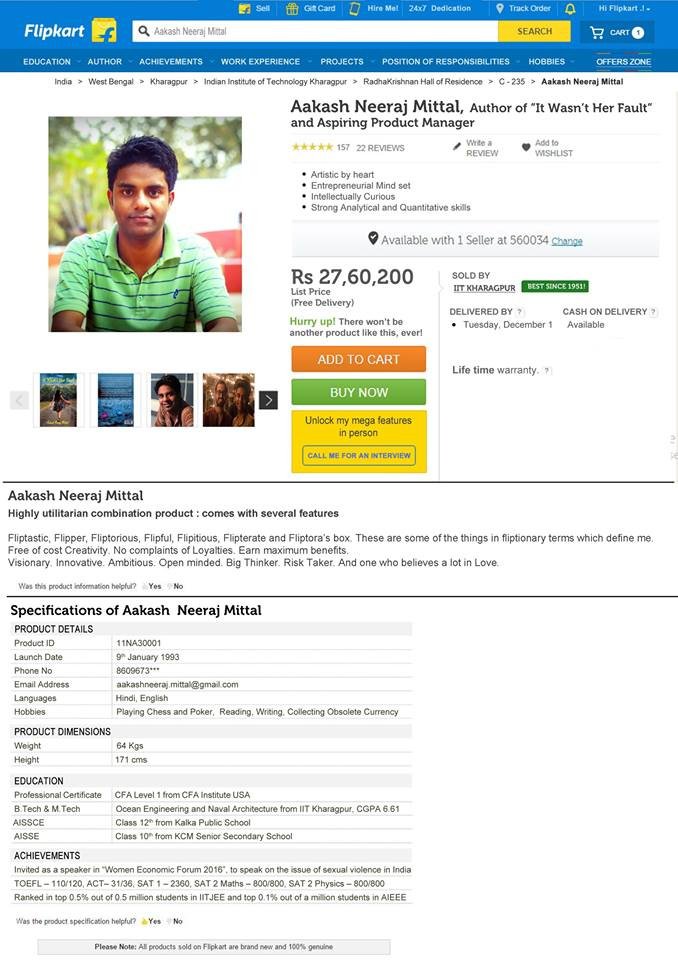 Indian students sells himself