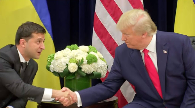 Donald Trump meets Ukrainian President Volodymyr Zelensky on the sidelines of the UN