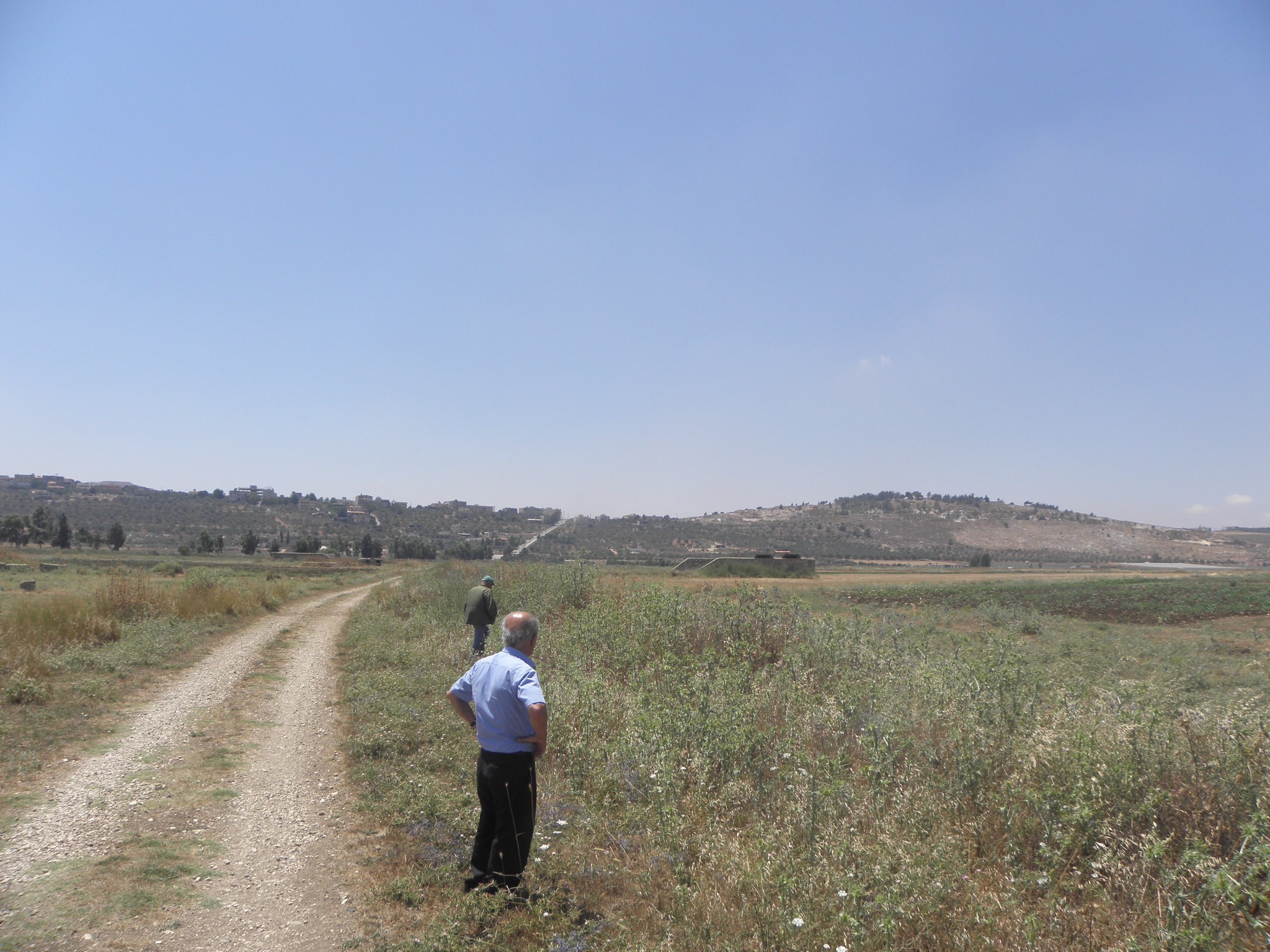 Dr Hijazi stands at the site be believes was once the site of an Australian-built airport in Southern Lebanon.